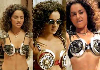 Kangana Ranaut stuns fans by donning studded metallic bras for