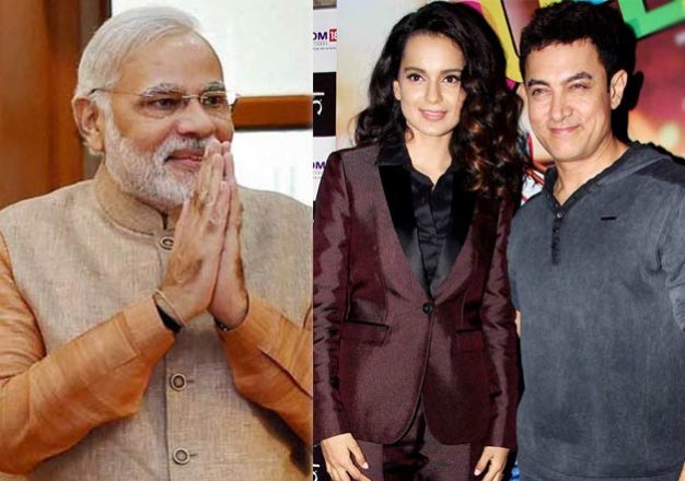 make in india week aamir khan kangana ranaut dine with pm