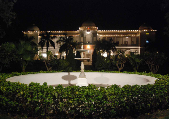inside and outside view of saifeena s wedding venue pataudi