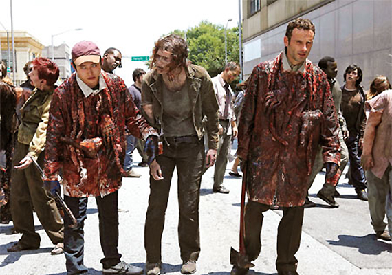 bleeding andrew lincoln make goriest scene of the walking