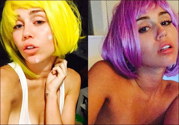 miley cyrus purple wig