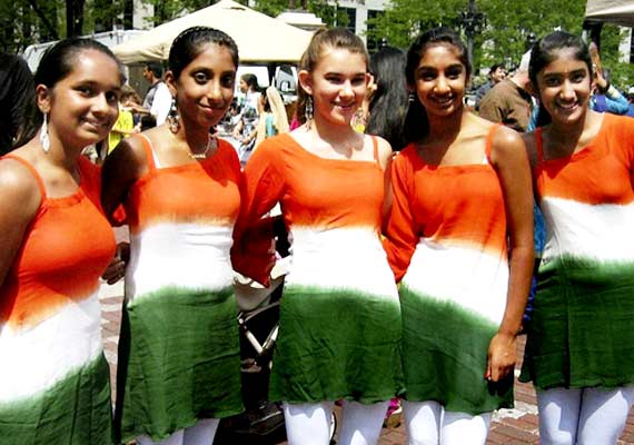 tri colour dress for girl near me