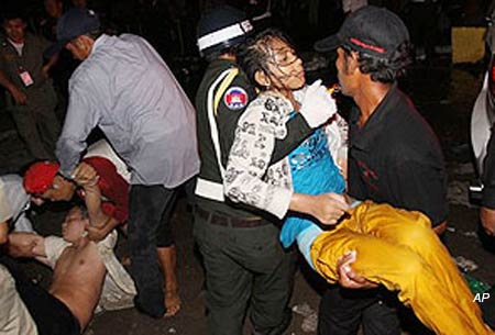 cambodian stampede least die festival water