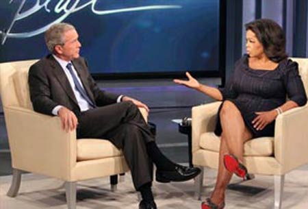 bush to speak with winfrey leno others