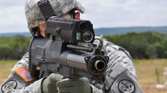 futuristic us army rifle uses radio controlled bullets that