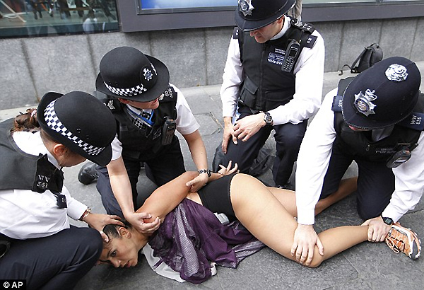 ukrainian women stage topless protest at london olympics
