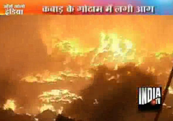 scrap godown gutted in nangloi properties worth several