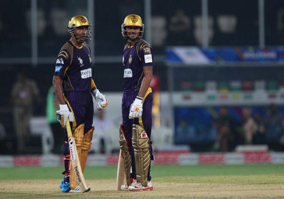clt20 match 18 uthappa pandey power kkr to 187/2 against