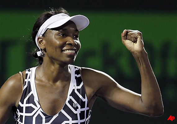 venus williams upsets kvitova at key biscayne
