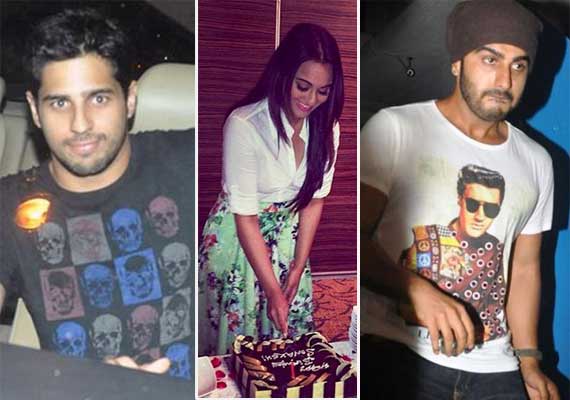 Sonakshi Sinha’s birthday pics: Arjun, Sidharth and others spotted at