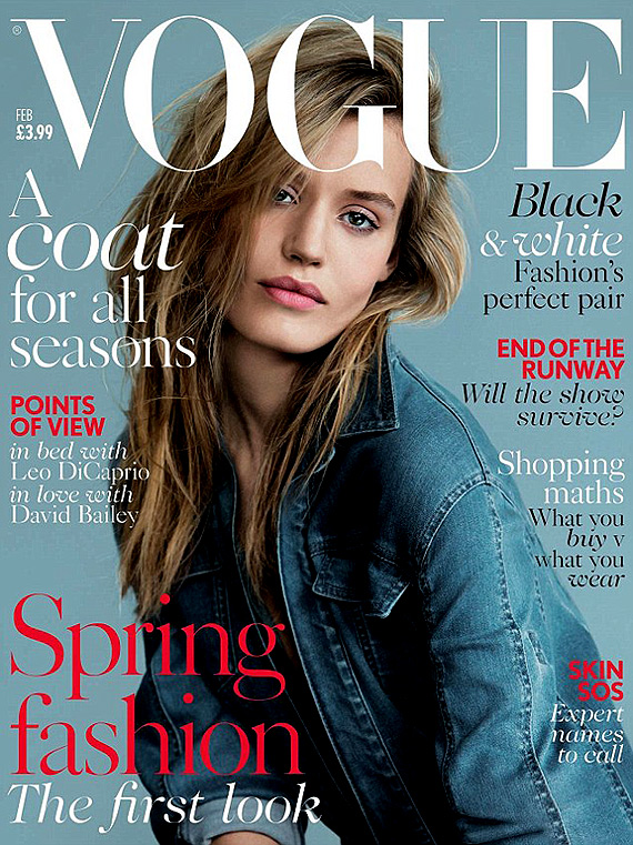 Georgia May Jaggers poses in just a denim jacket for Vogue | Hollywood ...