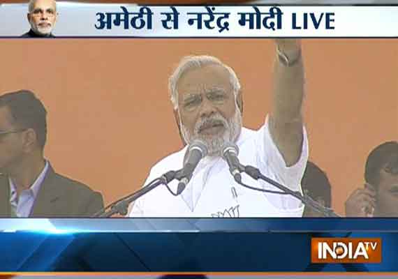 In Pics: Narendra Modi's rally in Amethi | Bollywood News – India TV