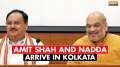 HM Amit Shah, BJP  President JP Nadda arrive in Kolkata, receive warm welcome | India Tv News