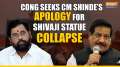 Cong Calls for CM Shinde's Apology Over Shivaji Maharaj Statue Collapse