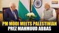 PM Modi meets Palestinian President Mahmoud Abbas Expresses 'deep concern' at situation in Gaza