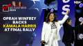 Kamala Harris Says "Baton Is In Our Hands" As Oprah Winfrey Backs Her At Final Rally | US Elections