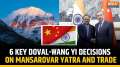 India-China Ties: 6 Key Doval-Wang Yi Decisions on Mansarovar Yatra and Trade