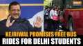 Delhi Assembly Election 2025: Arvind Kejriwal pledges 50% metro discount and free DTC for students