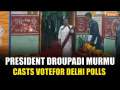 Delhi Assembly Elections: Prez Droupadi Murmu Casts Vote at Dr Rajendra Prasad Kendriya Vidyalaya