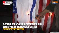 Israel-Hamas War:Israel and American flags burned at Tehran protest 