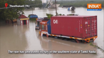 Tamil Nadu Rains: Drone Visuals Show Lakes Overflowing In Thoothukudi Amid Rainfall | India TV News