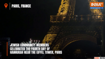 Jewish community in Paris celebrates Hannukah near Eiffel Tower