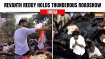 Revanth Reddy holds thunderous roadshow in Hyderabad as Congress leads in poll results