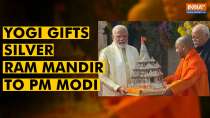 UP CM Yogi Adityanath gifts silver Ram Temple replica to PM Modi | Ayodhya Ram Mandir