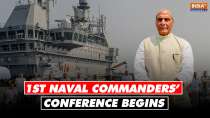 Rajnath Singh witnesses twin aircraft carrier operations on 1st day of Naval Commanders
