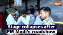 Several injured as stage collapses after PM Modi