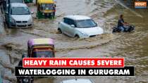 Waterlogging in Gurugram: Heavy rain triggers severe waterlogging in Delhi
