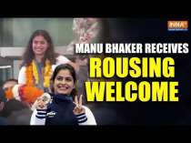 Olympics 2024: Shooter Manu Bhaker, her coach Jaspal Rana receive rousing welcome at Delhi Airport