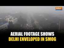 Aerial Footage Shows Delhi Enshrouded In Smog As AQI Falls In 