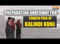 Chhath Puja 2024: Preparation underway for ‘First Argah’ of Chhath Puja at Kalindi Kunj Ghat