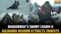 Jammu & Kashmir: Snow-capped Bhaderwah and Guldanda meadow attract tourists