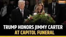 Donald Trump pays respects to Jimmy Carter during U.S. capitol funeral procession