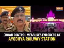 Ayodhya: Police Enforce Crowd Control Measures Railway Station Ahead of Maha Shivratri