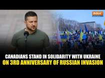 Canadians Show Support For Ukraine In Toronto Marking Three Years Since Russia's Invasion