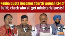 Delhi CM Rekha Gupta Oath Ceremony : Rekha Gupta becomes fourth woman CM of Delhi; check who all get ministerial posts?