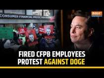 Protests against DOGE intensify as fired CFPB workers and supporters rally in NYC.