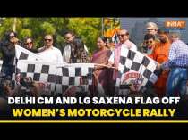 Delhi CM Rekha Gupta and LG Saxena Flag Off Women’s Bike Rally in Delhi