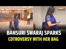 Bansuri Swaraj Takes Jibe At Congress, Carries Bag With 'National Herald Ki Loot' Written On It!
