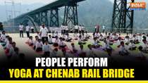 Jammu & Kashmir: Yoga Session Held At Chenab Rail Bridge, World's Highest Railway Bridge