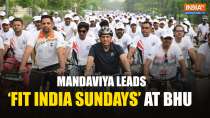 Varanasi: Sports Minister Mandaviya Promotes Fitness at BHU With 'Fit India Sundays On Cycle’