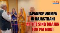 PM Modi Receives a Soulful Serenade: Japanese Nationals Sing an Indian Bhajan in Rajasthani Attire