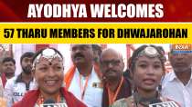 Ram Mandir Dhwajarohan: 57 Tharu Community Members from Nepal Reach Ayodhya for Flag Hoisting