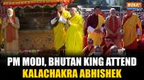 PM Modi in Bhutan: PM and Bhutan King Namgyel Wangchuck Inaugurate Kalachakra Abhishek in Thimphu