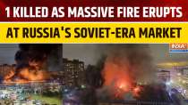 Russia: Massive Fire Engulfs St Petersburg's Soviet-Era Market; 1 Dead, 2 Injured