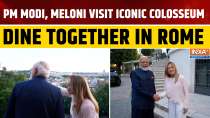 PM Modi and Italian PM Giorgia Meloni Dine Together and Visit the Iconic Colosseum in Rome , Italy