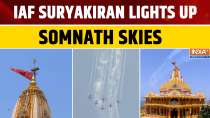 Somnath Amrit Mahotsav: PM Modi Watches IAF Surya Kiran Aerobatic Show at Somnath